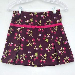 Gymboree Berry Sweet Purple Corduroy Skort 10 Girl